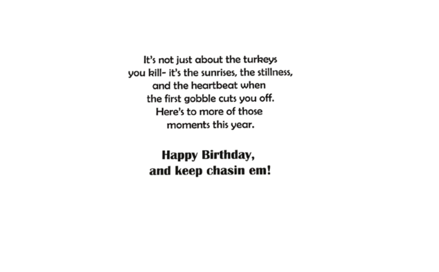 Turkey Track Birthday Card
