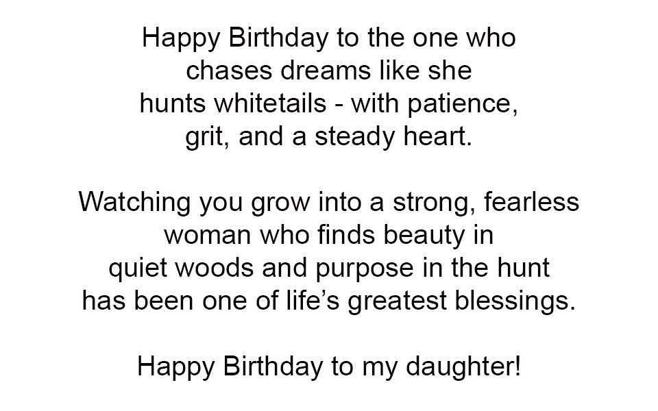 Deer Hunting Daughter