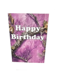Realtree APX Purple Brithday Card