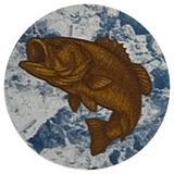 Realtree Gold Bass Sticker Sheet