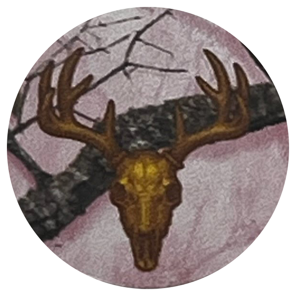 Realtree Gold Euro Skull Pink Sticker Sheet